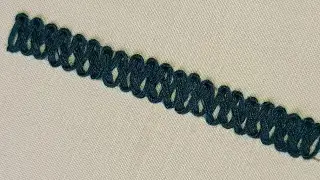 Beautiful Cable plait Stitch |Decorative border Embroidery | Cable plait stitch hand embroidery 