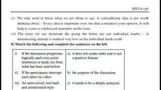 BEGLA - 136 English at the Workplace | Guess Papers | Most Important Questions with Answers