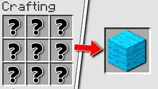 Minecraft: How to Craft Light Blue Wool (10 Second Crafts)