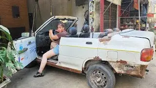 Restoration ancient Toyota Corona in 1989 | Genius girl repair antique cars, Reinstall the car door