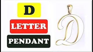 D Letter Pendant | Initial Pendant | Alphabet Pendant | Silver & Gold Pendant | Gold Plane Pendant