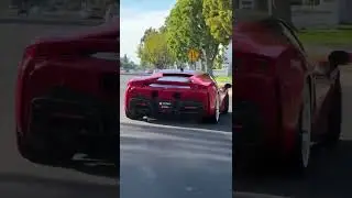 Ferrari SF90 Stradale braking and acceleration sound 😱😍 #sf90stradale #exhaustsound #shorts