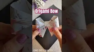 Easy Origami Bow Tutorial #origami #art #bows #diy