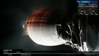 Falcon 9 PAZ satellite rocket  by spaceX Amazing rocket launch at night