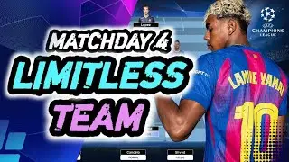 UCL FANTASY MATCHDAY 4 : BEST LIMITLESS TEAM | Champions League Fantasy Tips 2025/26