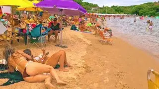 Walking Praia da FERRADURA BEACH, Rio de Janeiro Brazil 4K Compilation