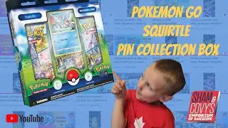 POKEMON GO: SQUIRTLE PIN COLLECTION GOLD CARD BOX OPENING!!!