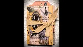 Tim Holtz Inspired Folio in Orange and Yellow