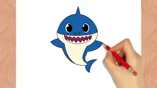 HOW TO DRAW DADDY SHARK