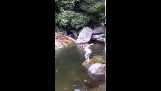 James at Lower Falls at Graveyard Fields (2 of 2)