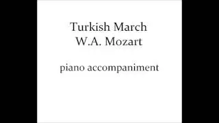 Turkish March (W.A. Mozart) piano accompaniment/backing