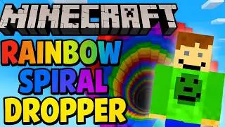 CAN I BEAT the RAINBOW SPIRAL DROPPER in MINECRAFT!?!?!?