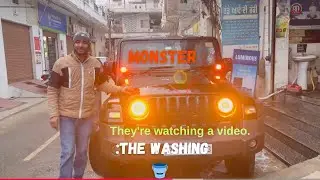 ￼ My First Vlog || 🪣 Thar Washing is Mahindra Thar ￼Car Monster danger driver 2026