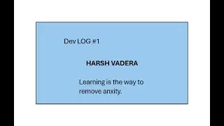 Dev Log #1 | Learning Day 1