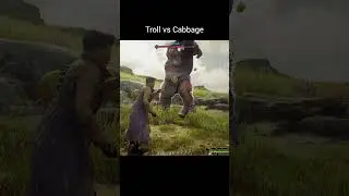 River Troll vs Cabbage 🥬😂 #gaming #harrypotter #hogwartslegacy