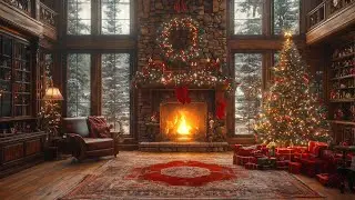 Christmas Fireplace Ambience 🎄🔥 | Warm Crackling Fire Sounds for Cozy Nights