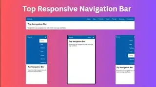 How to Create responsive top Navigation Bar with menu in html css