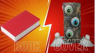 HOW TO MAKE 👁️ EYE BALL BOOK COVER | EASY & HALLOWEEN DECORATIONS 