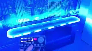 Belka ostrzegawcza led na dach błyskowa niebieska długa 1.8m 182cm w&oacute;z strażacki 12v 24v BLK0063-B