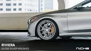 Niche Riviera NC286 | Gloss Silver with Brushed Face | 22x9 // 22x10 5   Mercedes S63