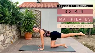 50 Min Pilates Workout Beginner | Full Body Mat Pilates | No Equipment 🍑