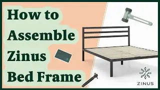 Zinus | Mia Modern Studio 14 Inch Platform 1500H Metal Bed Frame w/ Headboard Assembly Instructions