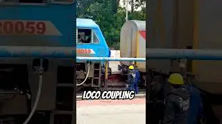 Loco Coupling WDP4 to LHB  in one shot #trainvideos #railgadi #dieselengine #automobile #train