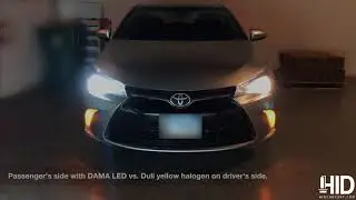 Dama LED Headlight Bulb Test- 2017 Toyota Camry tested by HIDCONCEPT.COM lab