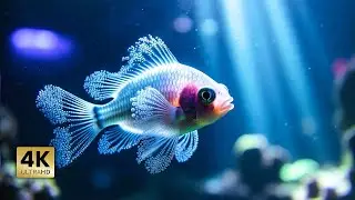 4K Aquarium Tropical Fish Tank Relaxation for Sleep, Study & Stress Relief