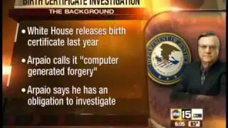 Sheriff Joe Arpaio on President Obama's birth certificate