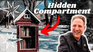 LITTLE FREE LIBRARY HIDDEN COMPARTMENT! #geocaching #geocache #littlefreelibrary