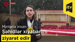 Minlərlə insan Şəhidlər xiyabanını ziyarət edir