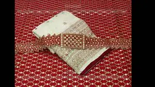 Bobby linen jute saree and contrast mirror work hip belt Rs 890