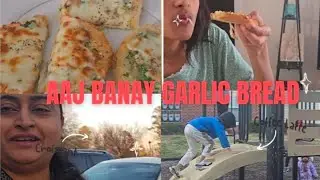 Aaj Garlic bread banaye!😋😋#Food #recipe#playground fun#vlog #bts 