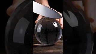 Cutting glass watermelon ASMR #ASMR #GlassCutting, #OddlySatisfying