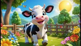 Baby Cow Says Moo Moo Moo | Cute Farm Song for Kids | Animal Sounds Nursery Rhyme