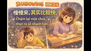 🎧 SHADOWING HSK 3~4 – 📌 标题 / Chủ đề 慢慢来，其实比较快。👉 Chậm lại một chút, thực ra sẽ nhanh hơn.