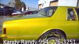 KANDY RANDY Lime Gold 2DR Chevy Box on 28 Forgiatos