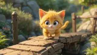Cute Yellow Kitten’s Brave Adventure 🐱🌈 | Kids Cartoon Story