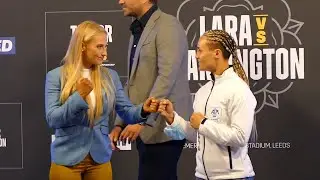 EBANIE BRIDGES & the Warrington vs Lara 2 UNDERCARD FACEOFFS | Eddie Hearn/DAZN