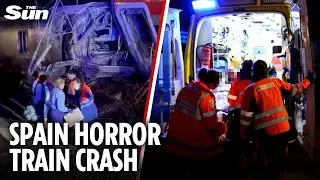 High-speed trains COLLIDE in Spain, killing dozens in horror crash