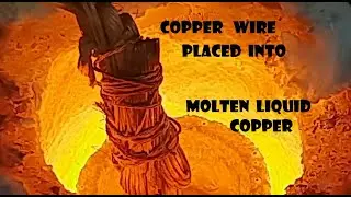 Copper bare bright into molten copper in the furnace
