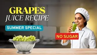 Sparkling Grape Juice Recipe No Sugar   | अंगूर का शरबत | Mocktail | Weight Loss Juice