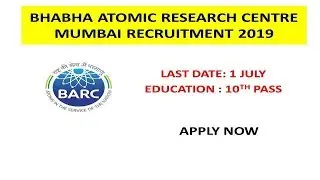 barc recruitment 2019