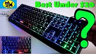 ELEGIANT K70 Colorful LED GAMING Keyboard - BEST Keyboard for under $20?  - 4K VIDEO