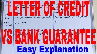 Letter of Credit vs Bank Guarantee|Difference between letter of credit and bank guarantee