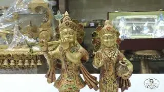 Brass Showpiece Radha Krishan Statue\\ (BS1274 C) \\ राधाकृष्ण की मूर्ति |