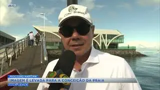 Imagem do Senhor do Bonfim é conduzida em procissão marítima - Band Cidade