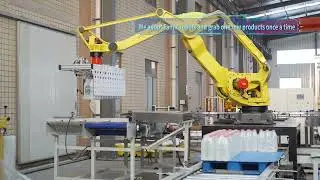 High-Speed Bottle Palletizing Machine for Beverage Packaging Line - Automatic Palletizing Solution