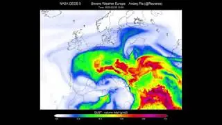 DUST transport over central and eastern Europe -  NASA GEOS-5 Analysis+Forecast   /SWE